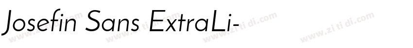Josefin Sans ExtraLi字体转换